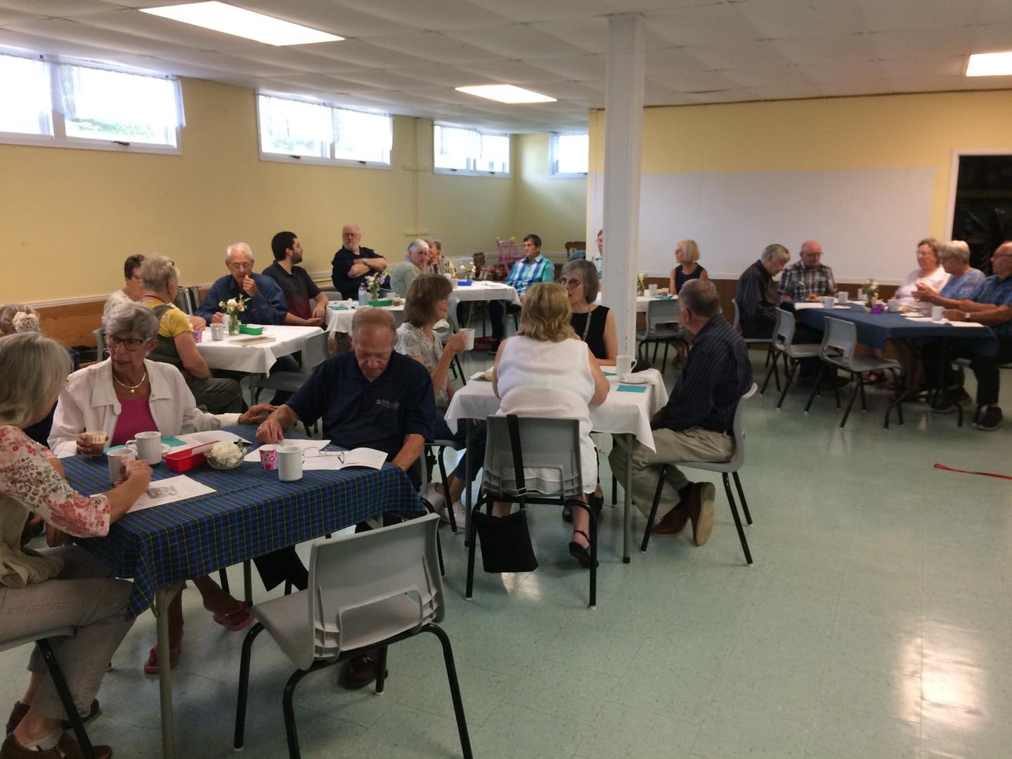 Cafe Church at St. Luke's on Sunday, July 28th, 2024. Cafe Church is celebrating 1 year in our parish!